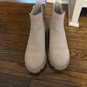 Steve Madden Beige Ankle Boots